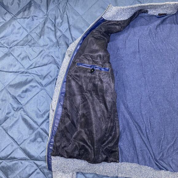 Rare Vintage Leather Knit Jacket Barcelino Torras Made in Spain US Size 46 - Picture 9 of 13